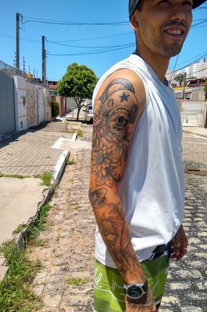 Mais uma etapa concluída no braço do @ticofagiani Mais algumas sessões e acabamos.#tattooart #tattoo #tattoos #tattoodo #tattooartistmagazine 