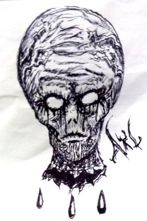 Cry Alien#blackandgrey #alien #alienface
