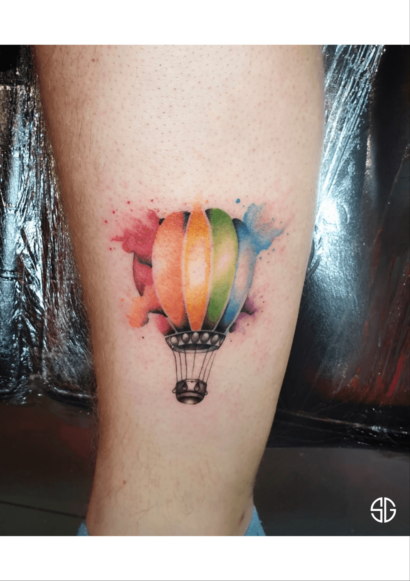Watercolor Hot Air Balloon Tattoo  TATTOOGOTO