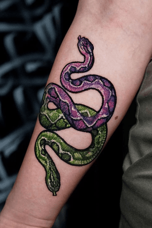 embroidery snake tattoo 🐍 