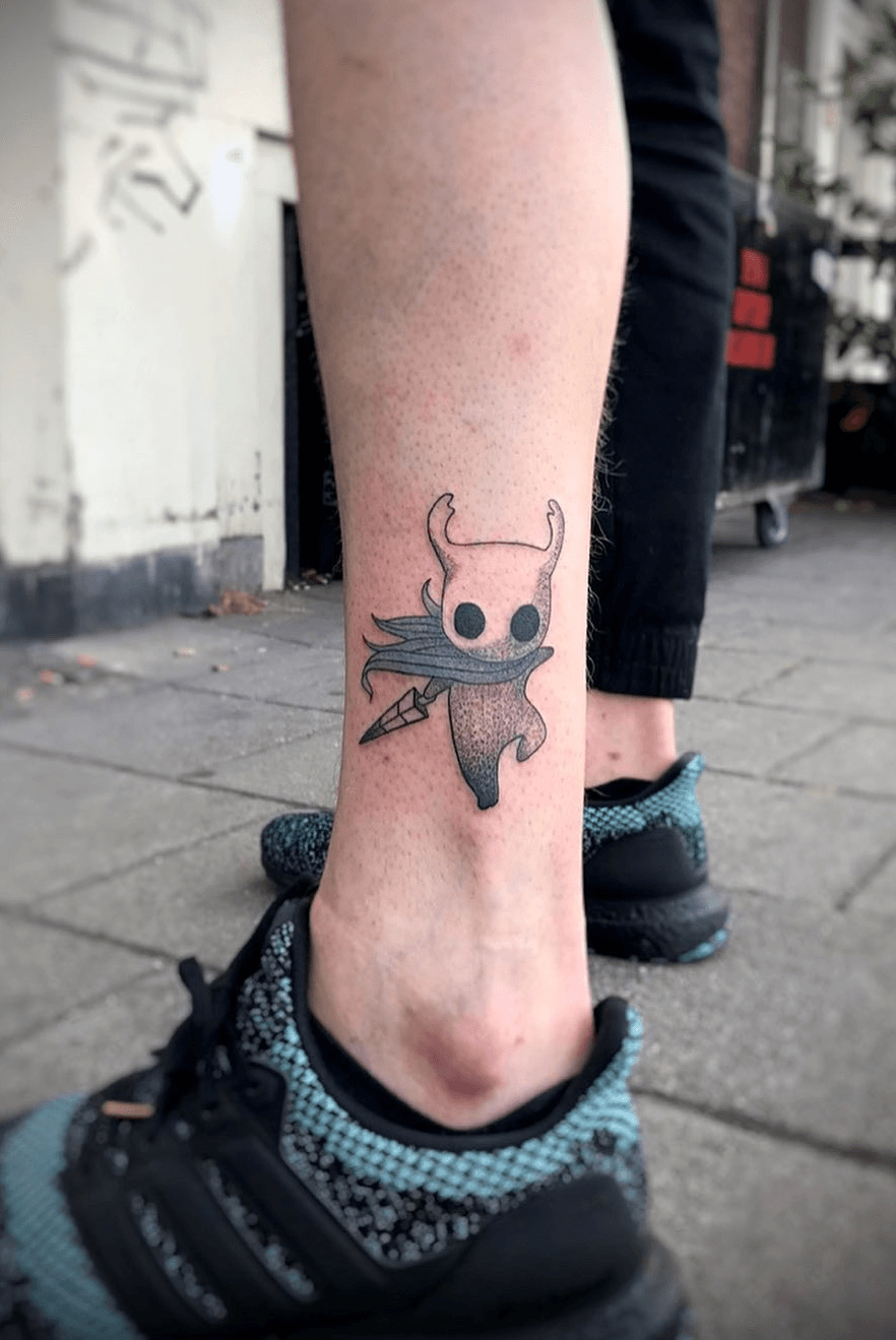 Handpoked Hollow Knight tattoo Say hi to this little fella  r HollowKnight