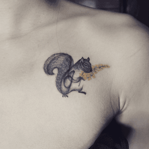 Minimal squirrel tattoo - Baan Khagee Tattoo Chiang Mai   #Tattoodo #squirrel #tattooartistchiangmai #instatattoo #inkstagram #tattoochiangmai #tatouage #tatuagem #tattoostudiochiangmai #smalltattoo #cutetattoo #minimalist #blackworktattoo #blxckwork #blacktattooing #amazingtattoos #tattoooftheday #inkedup #inkaddict #tattoolove #tattooculture #tattoolife 