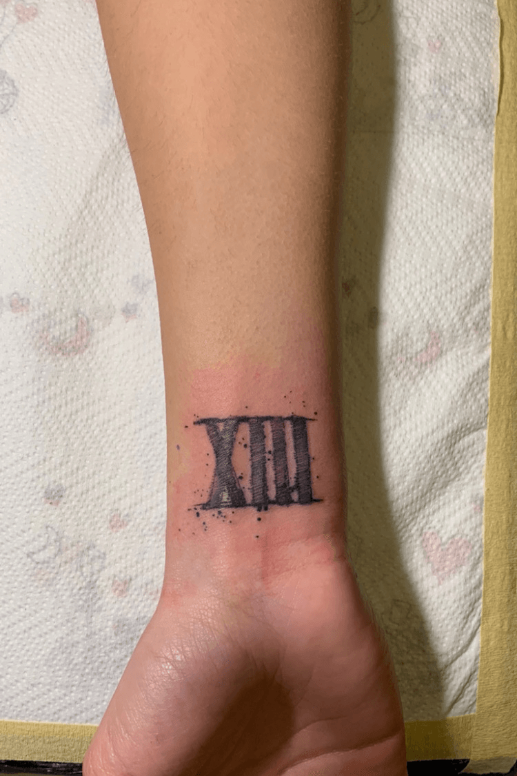 Tattoo of Roman numerals