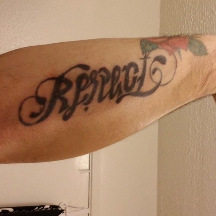 ambigram tattoos loyalty respect