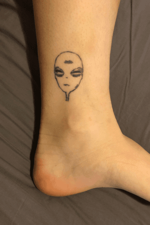 Stewart the alien on my ankle 