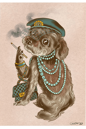 Coco the toy poodle - commissioned by a regular client during the shop’s corona closure 