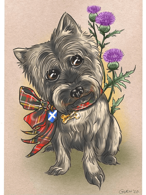 Commission request “Hamish” the hairy haggis 