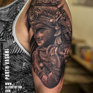 Krishna Tattoo by Parth Vasani At Aliens Tattoo India