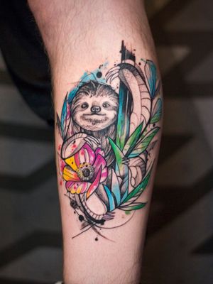Herman the Sloth 🐨🦡(made a few weeks back). Thanks @nicowhoso so much for the trust and opportunity. Check out more of my work on links below: Instagram/Facebook- @matheuslansky.tattoo Whatsapp- 0538036216 ___________________________________________________ #slothtattoo #sloth #marsupial #leaftattoo #colorwork #watercolortattoo #customtattoo #bodyart #art #tattooideas #tattoo2me #inked #sketchtattoo #israeltattoo #telaviv