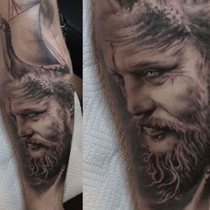 Viking sleeve by Pawel at High Fever Tattoo Oslo 