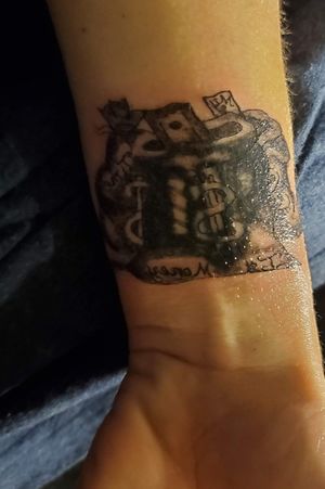 My time is money tattoo my boyfriend did
