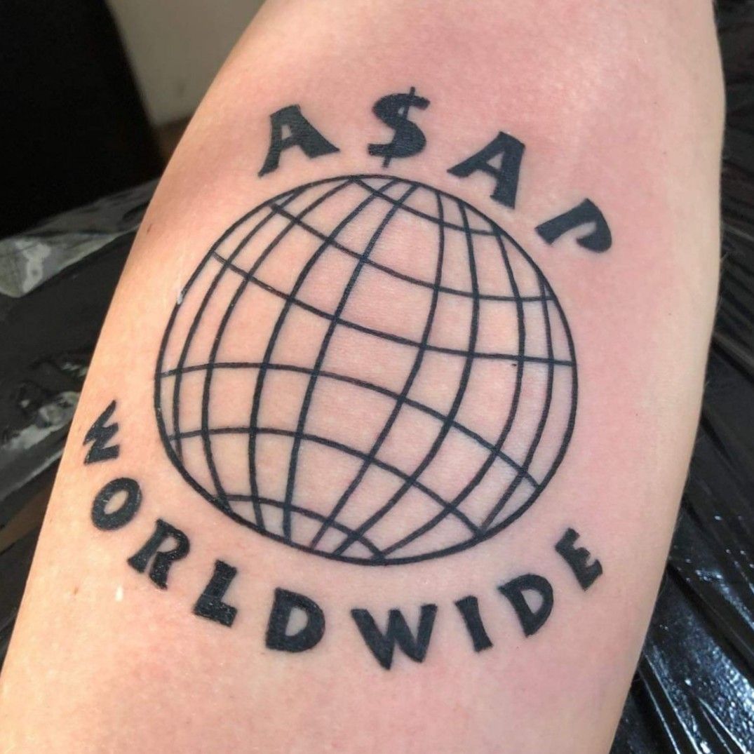Tattoo uploaded by Daily Smoker • #asap #worldwide #globe #trap • Tattoodo