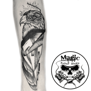 Eagle Tattoo, Black and Gray