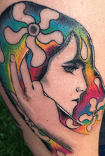 Lady face #tattoodo #colortattoo #ink #ladyface #goodvibes #sacredart #thanks 