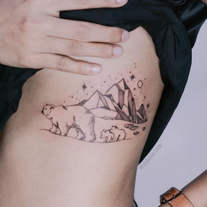 Bear Family Coverup Tattoo by Jackie Rabbit  Custom Tattoo  Flickr