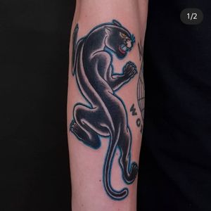 #panther #oldschool #black #outline #color #turquoise #dope 