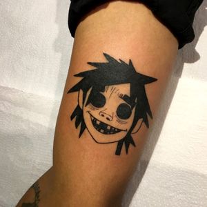 2D. Gorillaz' character, made in Andre's arm in 2018. Thank you <3