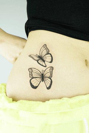 woman butterfly