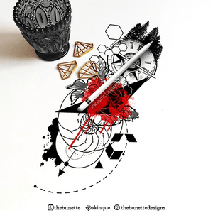 Trash Essentials III. Collection✨ This design is included with other 10 ready-to-use designs too✨www.skinque.com❤️ Follow me on instagram: thebunettedesign or on pinterest: skinque #tree #rose #geometric #geometry #realistic #abstract #abstracttattoo #tattooflash #tattooart #illustrator #blackwork #blackandgrey #blackworktattoo #BlackworkTattoos #blackworkers #BlackworkArtist #AbstractTattoos #illustration #forearmtattoo #armtattoo #backtattoo #woman #fibonacci #flower #raven #bird #clock #time #trashpolka #trashpolkatattoo