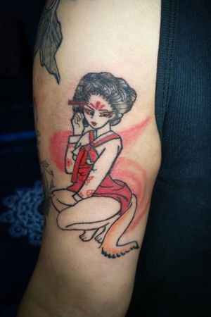 Fox geisha#geisha #tattoo #traditionaltattoo #japanesetattoo 
