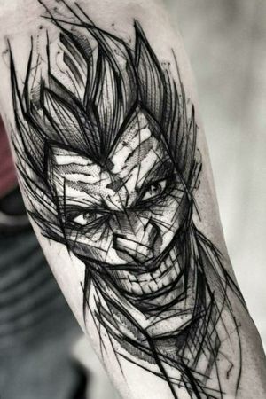 #Joker #jokertattoo #harleyquin #batman 