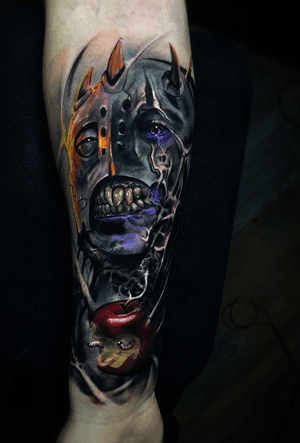 “Famine” #vainiusanomaly #horror #fantasy #creepy #realistic #color #dark #evil #unique #tattoo done with Intenze tattoo ink and Inkjecta machine