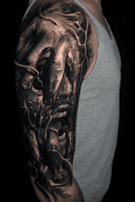 “Agony” #vainiusanomaly #horror #fantasy #creepy #realistic #color #dark #evil #unique #tattoo done with Intenze tattoo ink and Inkjecta machine