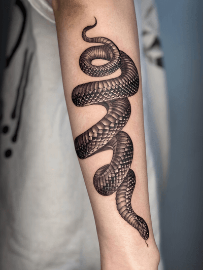 Snake on a under arm