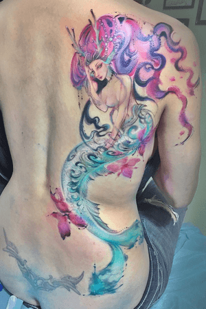 #mermaidtattoo #mermaid# watercolor #tattoo#tattooartist#watercolortattoo
