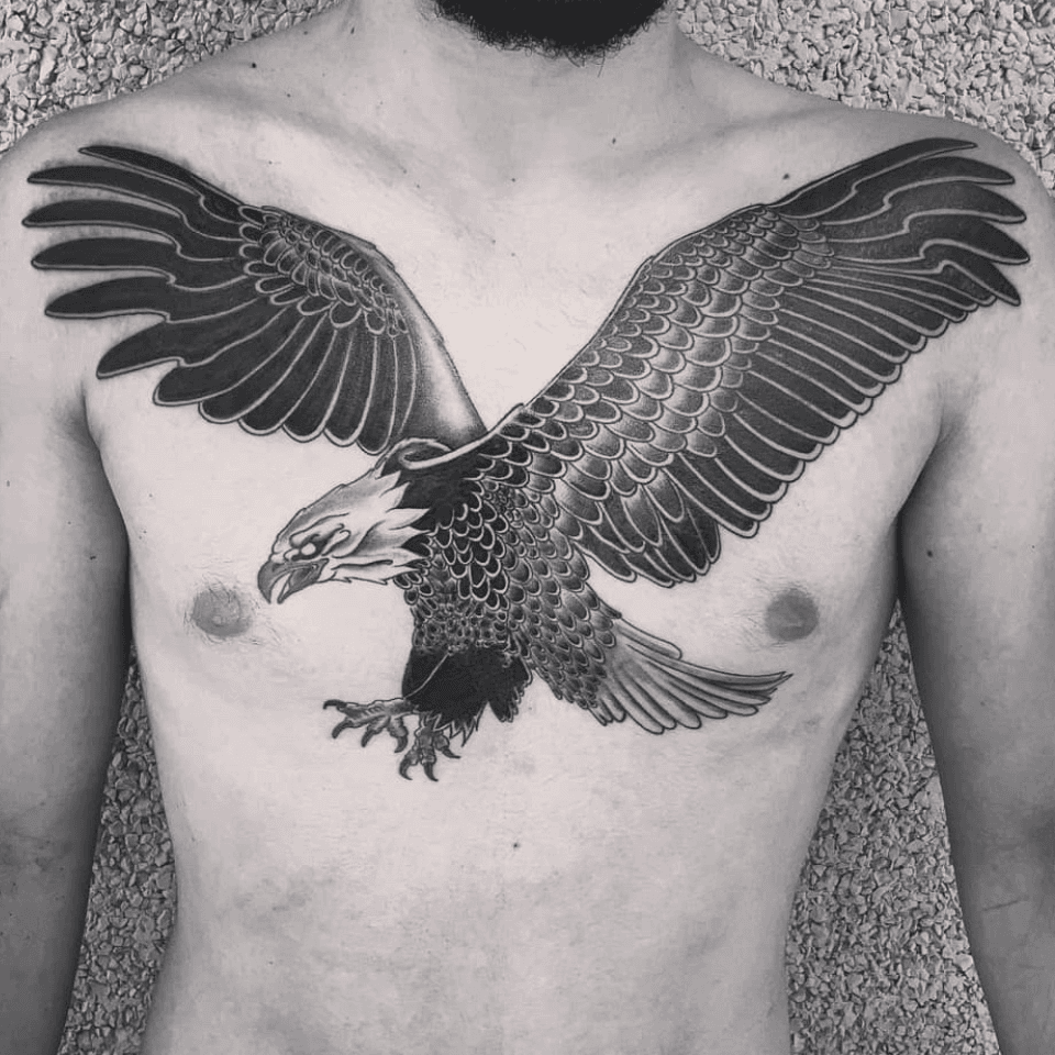 80 Eagle Chest Tattoo Designs For Men  Manly Ink Ideas