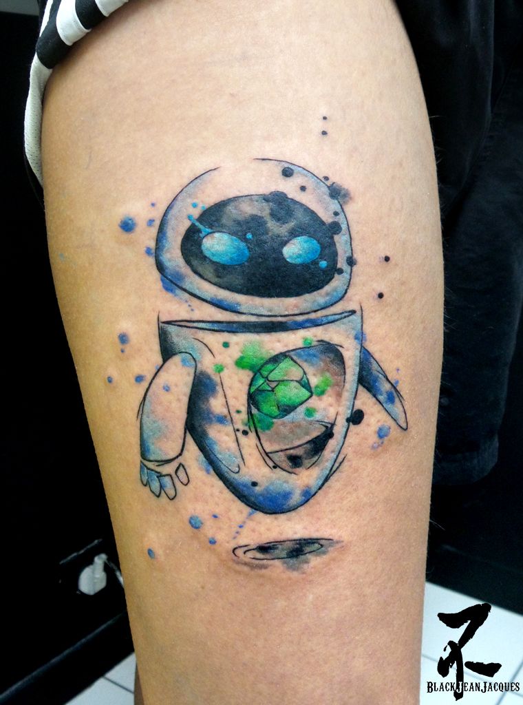 WallE and Eve tattoo by Kiwi Tattoo  Photo 31059