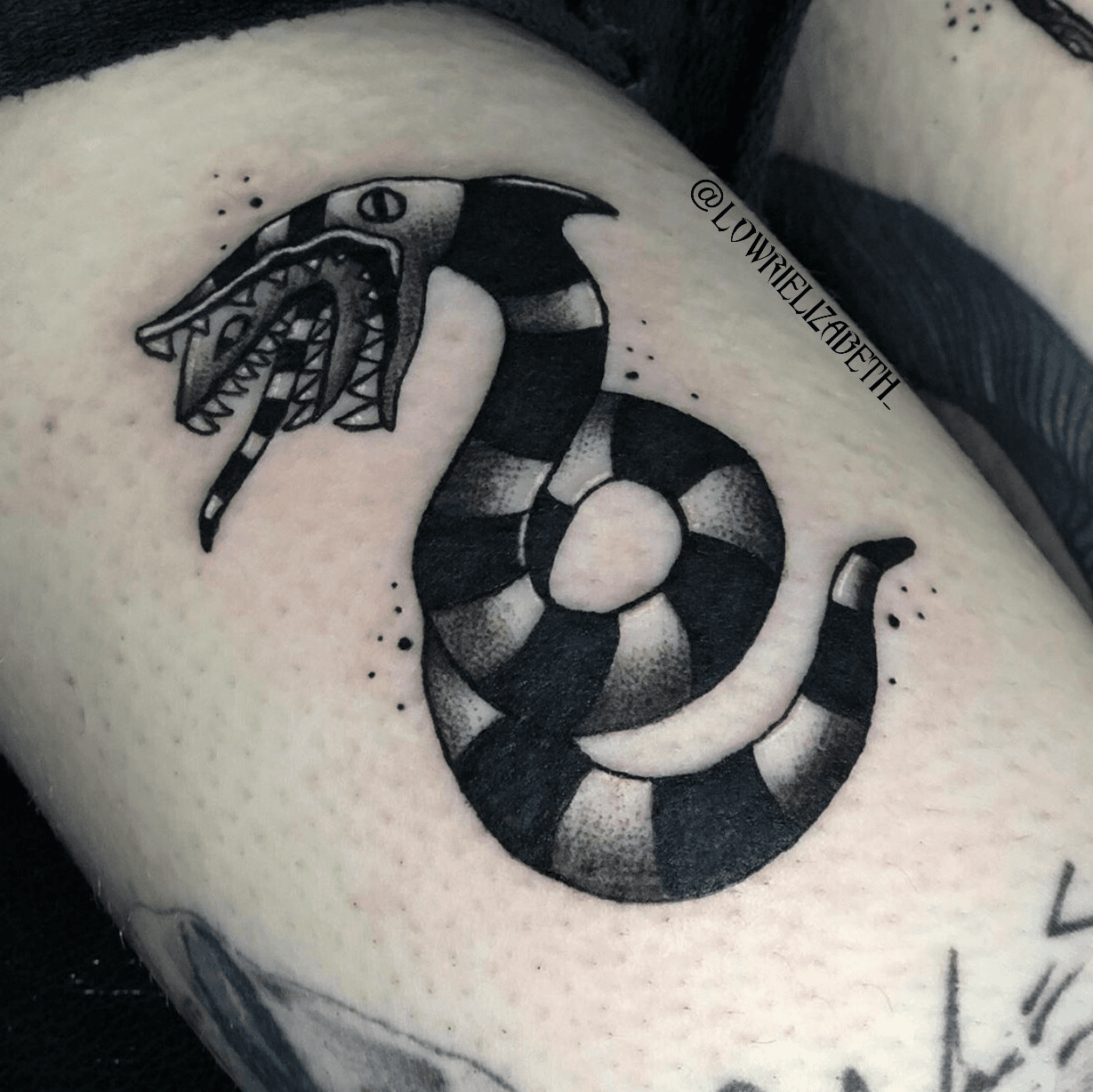 Beetlejuice Sandworm tattoo by himeLILt on DeviantArt