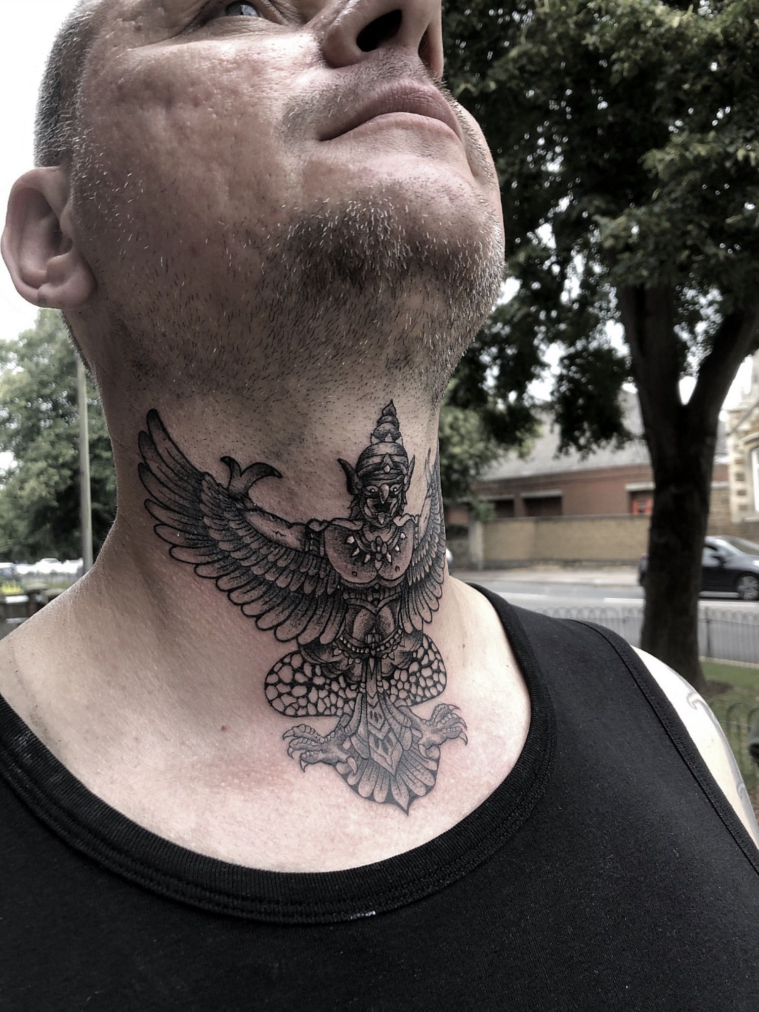 raven crow throat tattooTikTok Search