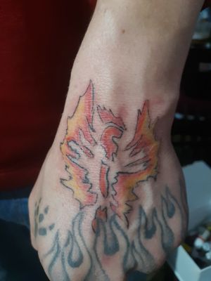 My 4th one of a Phoenix is an add on to the flames my husband already had