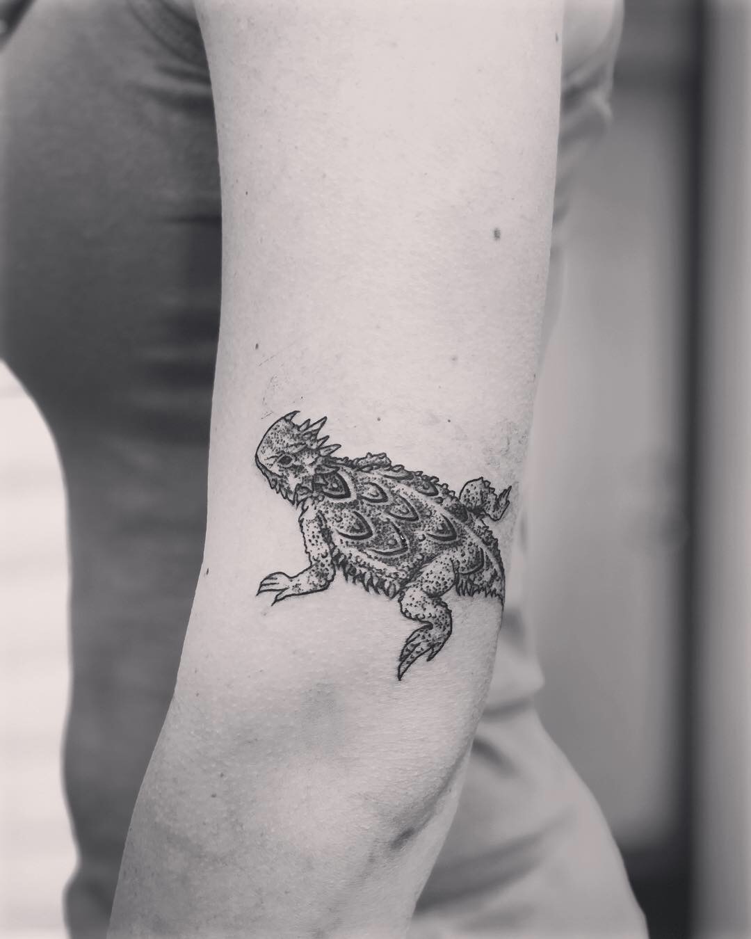 New School Full Body Horned Toad Tattoo Idea  BlackInk AI