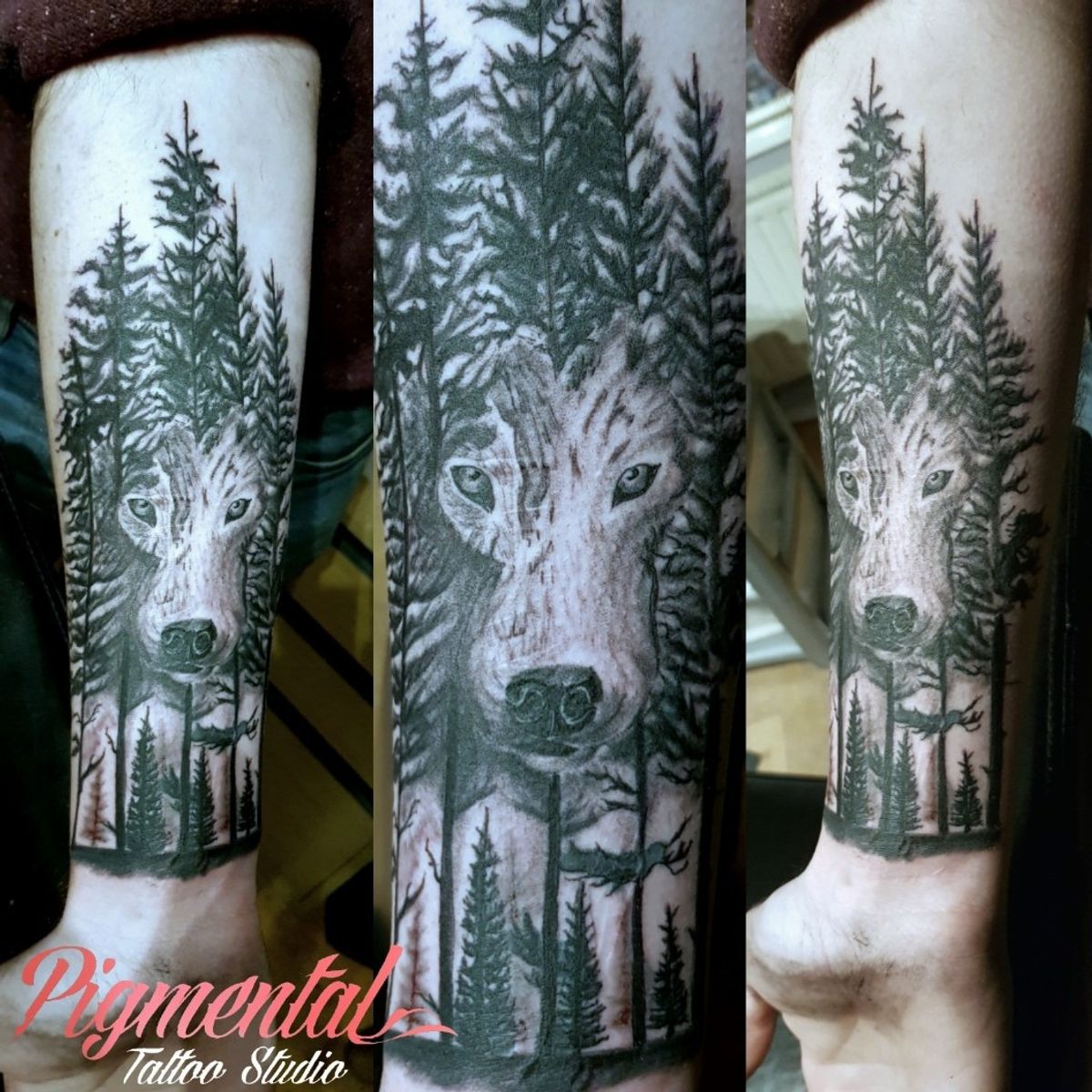 Tattoo uploaded by Pigmental Tattoos • Wolf in the Trees Tattoo Would ...
