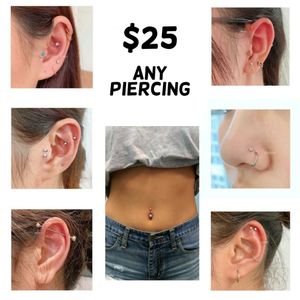 Any Piercing $25 on Every Tuesday!