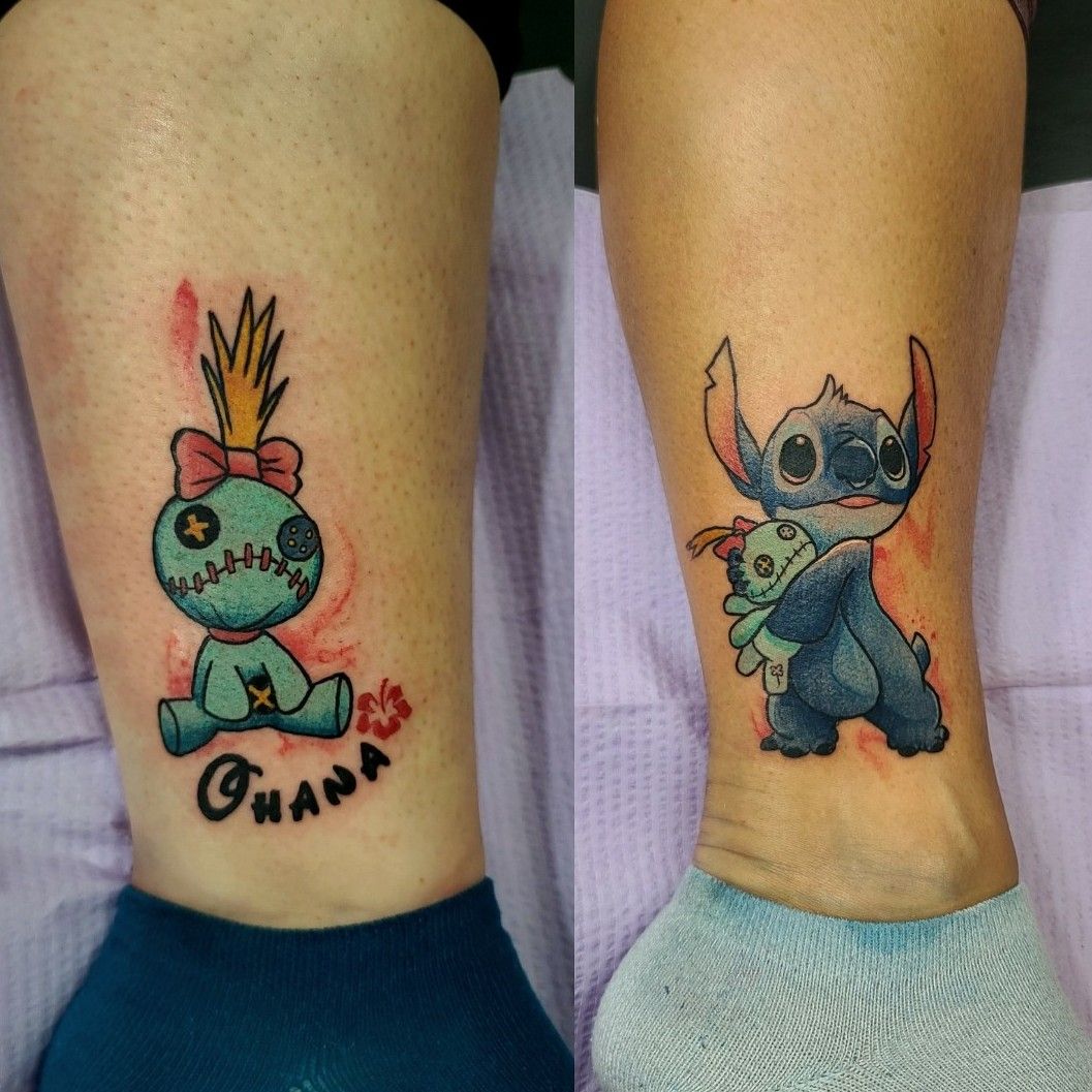 Stitch  cartoon tattoo
