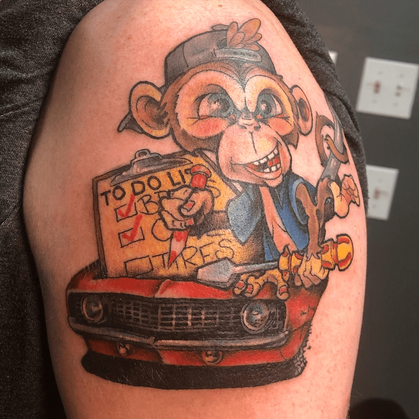 Finally finished my Stoned Ape Theory tattoo by Josh Herman at Ding Bat  Studios Arvada Colorado  rtattoos