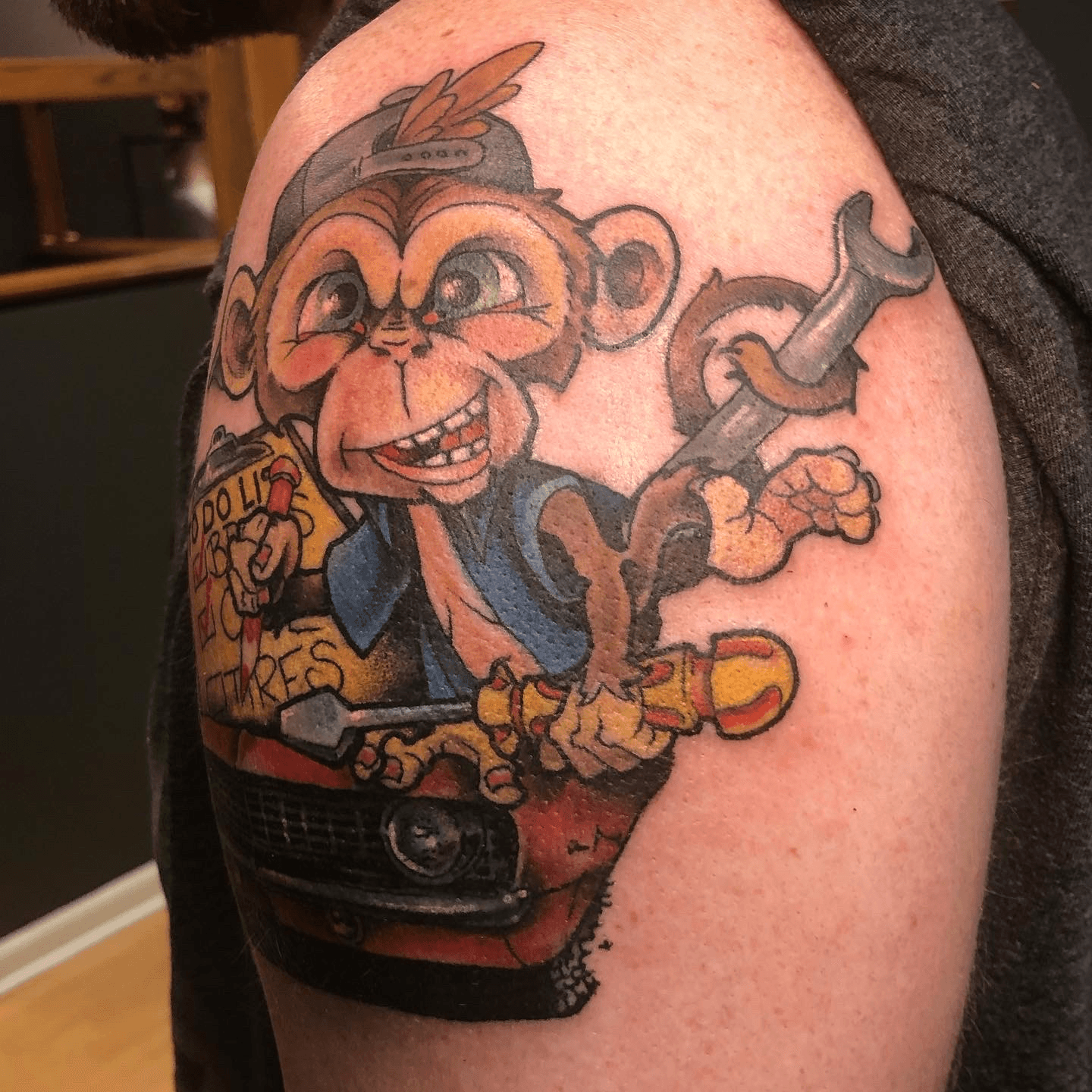 Hand drawn grease monkey tattoo  TRIED and True Tattoos  Facebook