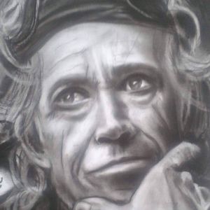 Keith Richards done in charcoal 