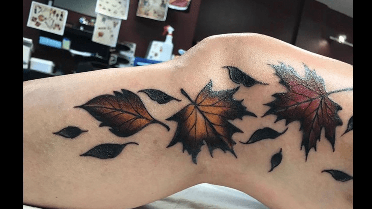 59 Daring but Cute Leaf Tattoo Designs