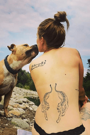 back tattoo ( with doggo )