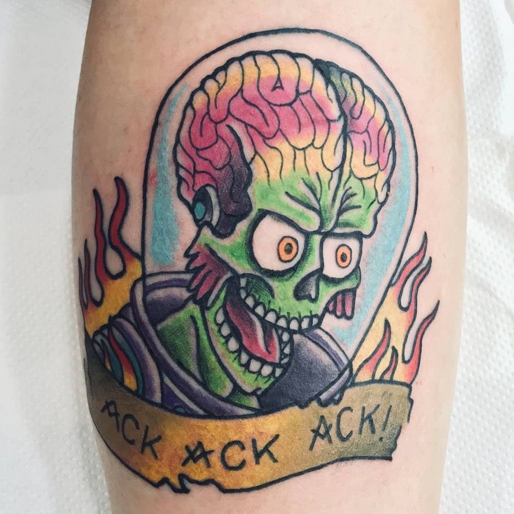 Ack ack mars attacks tattoo  Tattoos Alien tattoo Medium tattoos