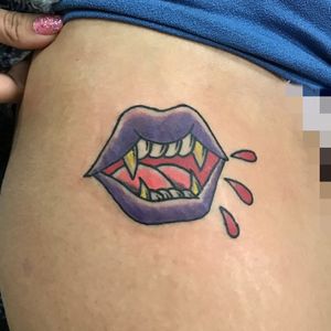 Vampire lips for a client 