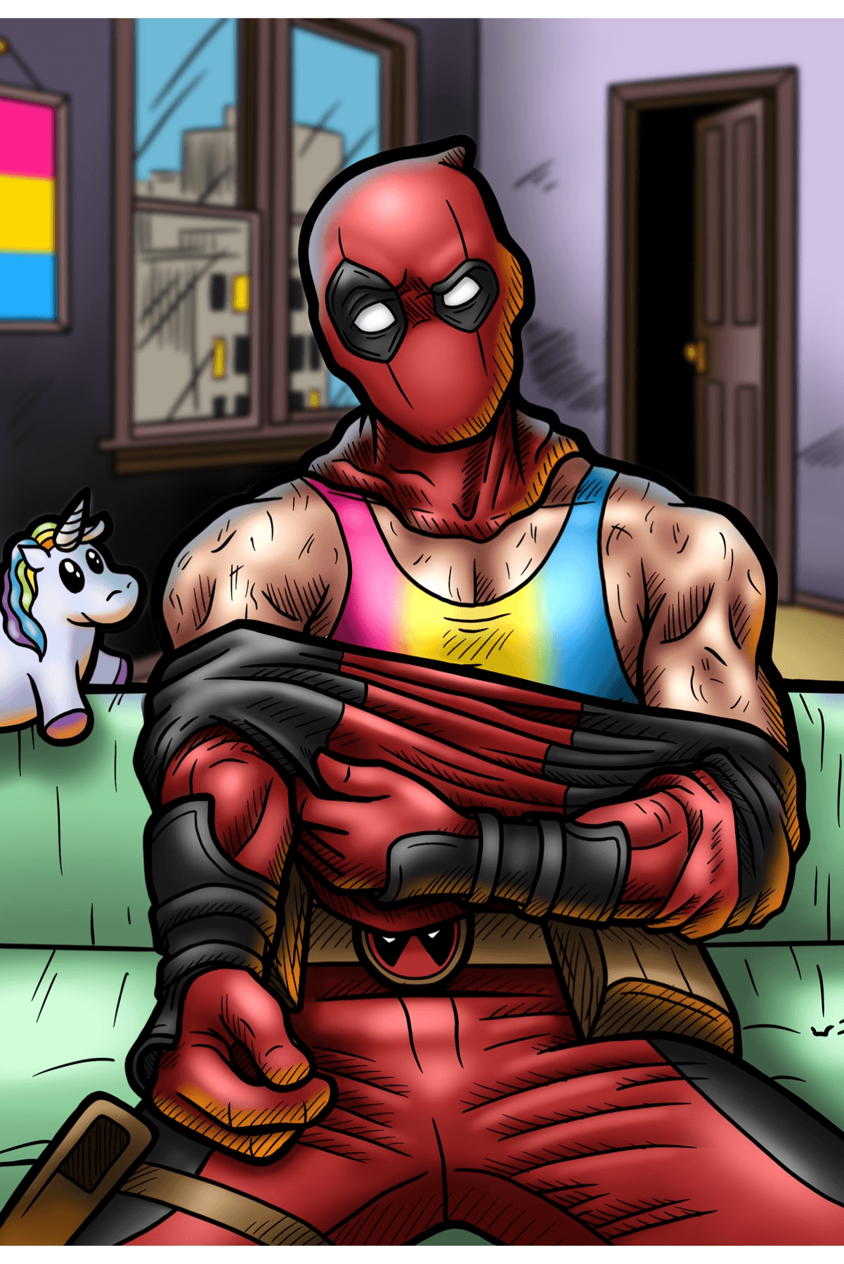 Deadpool pansexual #deadpool #marvel #art #comics