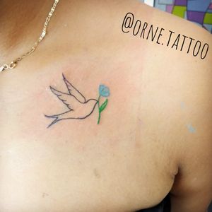 Mini paloma tattoo bird 