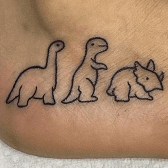 Aggregate more than 74 cute dinosaur tattoo matching  incdgdbentre