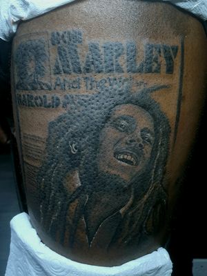 Bob Marley portrait done on dark skin tone. #blackandgrey #bobmarley #portrait 