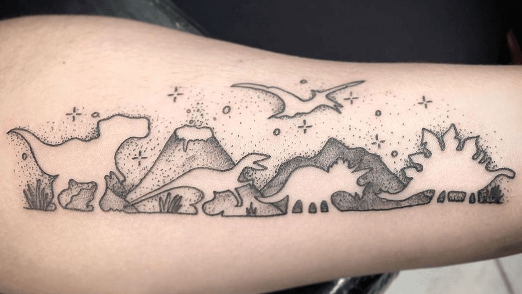 WAYNE CHISNALLS ARTWORK Dino Tattoo